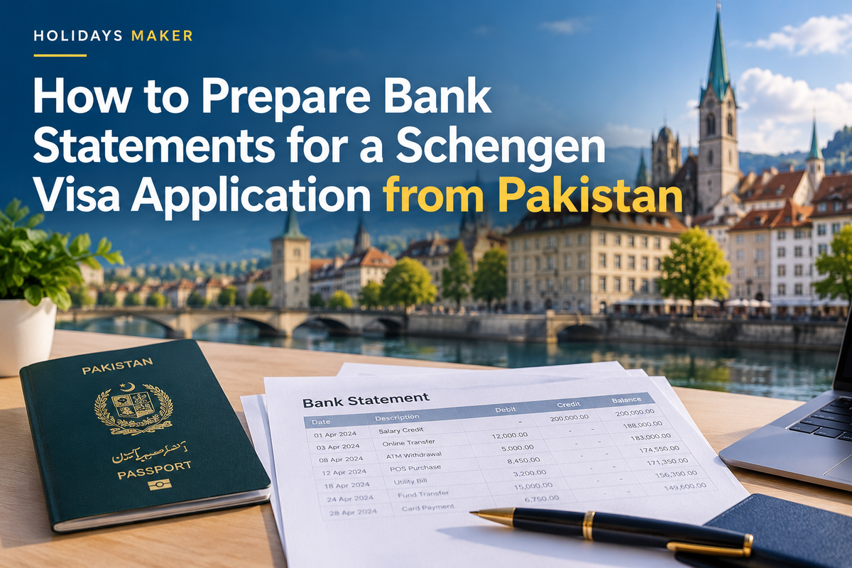 How to Prepare Bank Statements for a Schengen Visa Application from Pakistan
