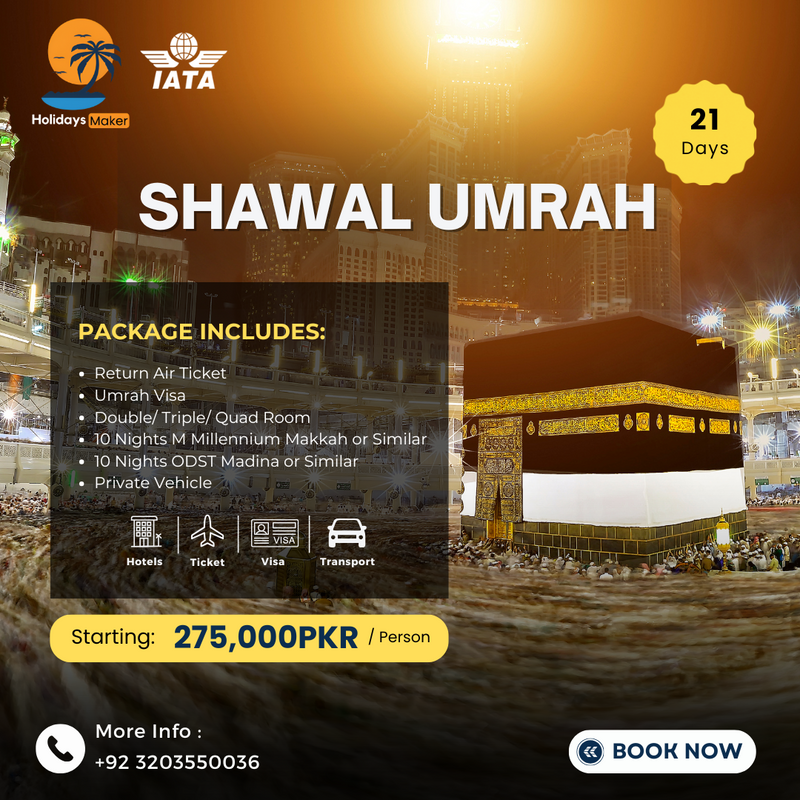 Shawal Umrah 21 Days
